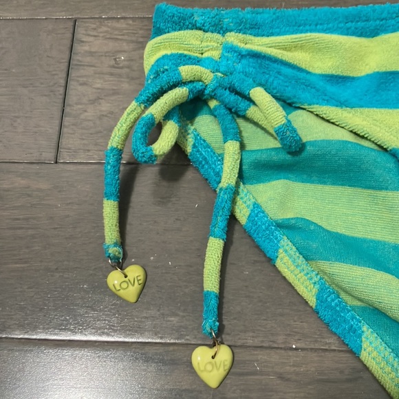 Y2K Vintage Juicy Couture Striped Terry Bikini Size S - Picture 8 of 13